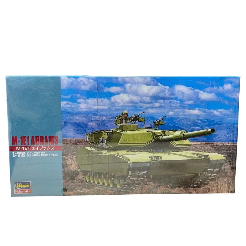 Hasegawa Hobby Kits, M-1E1 Abrams, U.S. Army Battle Tank, 1:72 Scale, NIB‎
